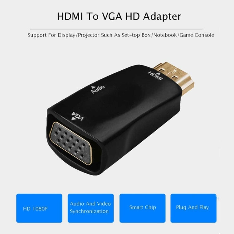 Full HD 1080P HDMI to VGA and Audio Adapter for HDTV / Monitor / Projector