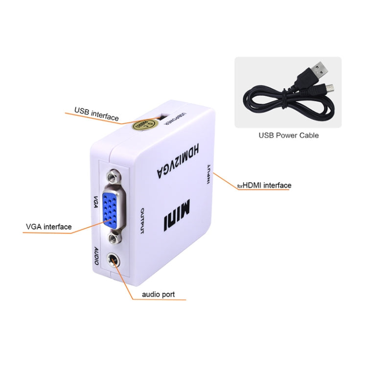 Mini HDMI to VGA Audio Converter