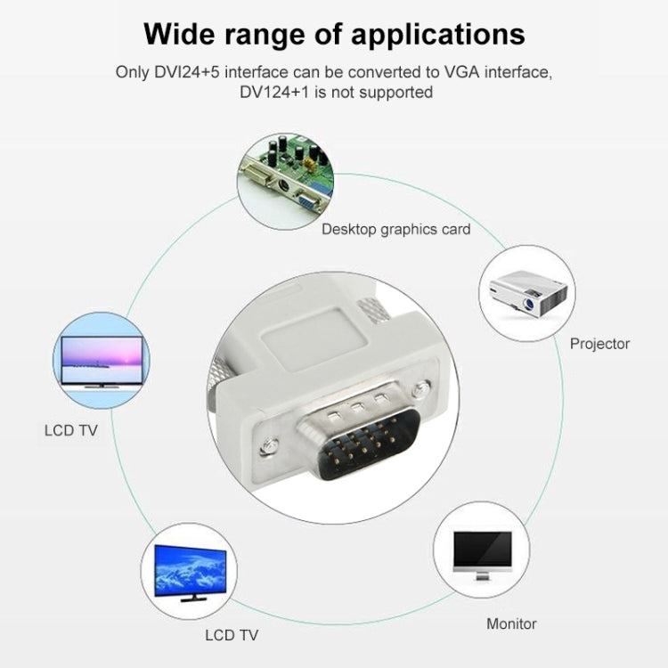 DVI-I 24 + 5 Pin Female to VGA 15 Pin Male Converter Adapter