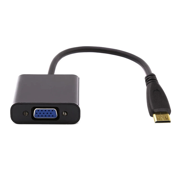 22cm Full HD 1080P Mini HDMI Male to VGA Female Video Adapter Cable with Audio Cable