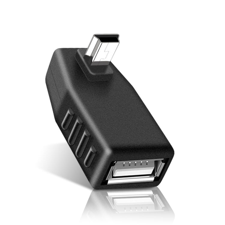 90 Degree Mini USB Male to USB 2.0 AF Adapter