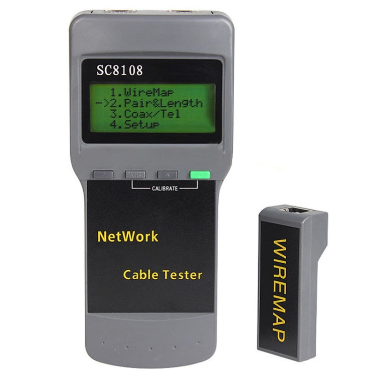 Portable Wireless Network cable Tester SC8108 LCD Digital PC Data Network CAT5 RJ45 LAN Phone Cable Tester Meter