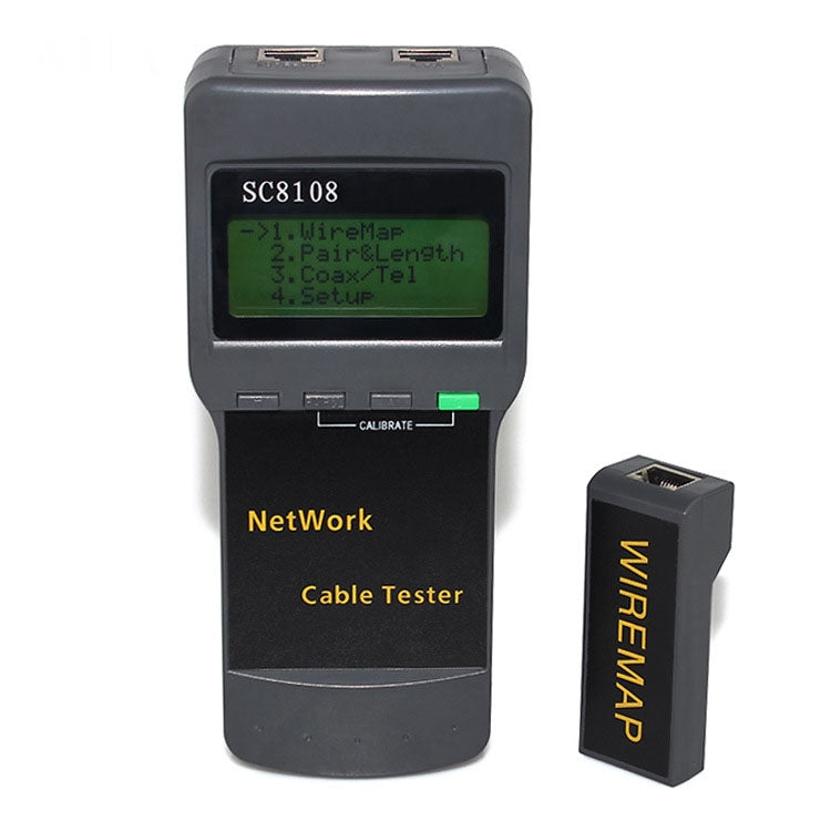 Portable Wireless Network cable Tester SC8108 LCD Digital PC Data Network CAT5 RJ45 LAN Phone Cable Tester Meter