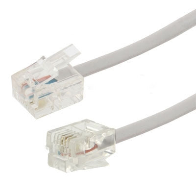 4 Core RJ11 to RJ11 Telephone cable, Length: 1.5m