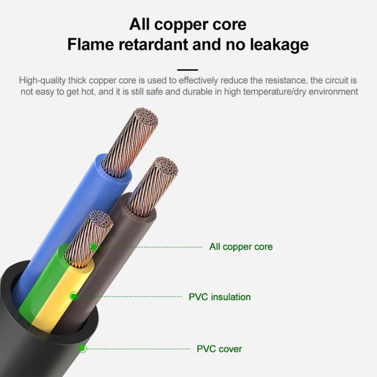 Small UK Power Cord, Cable Length: 1.2m