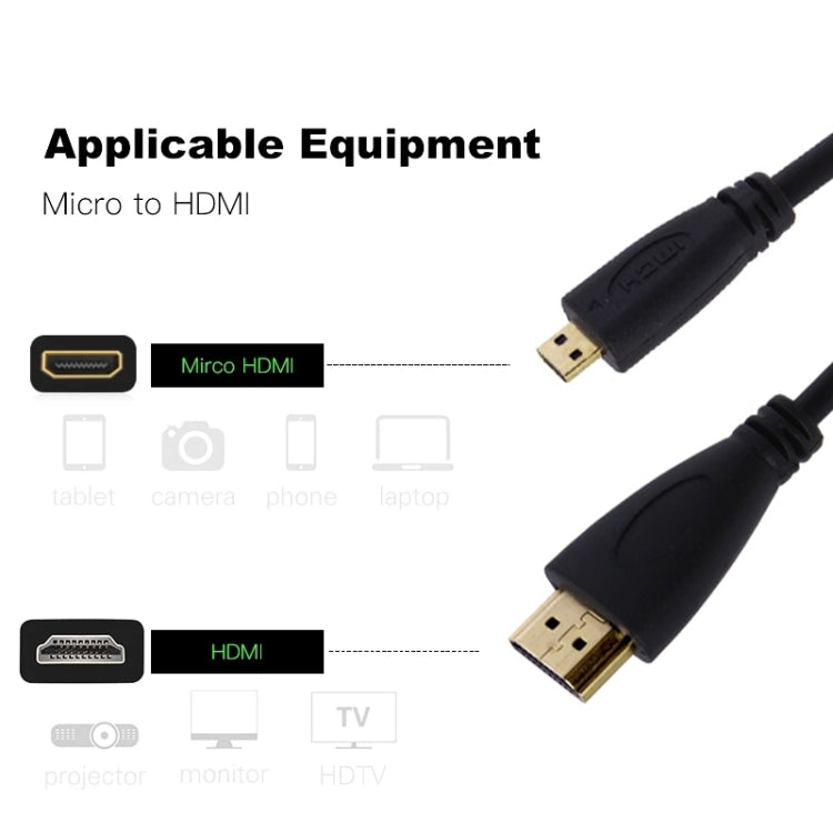 1.5m Micro HDMI to HDMI 19 Pin Cable, 1.4 Version