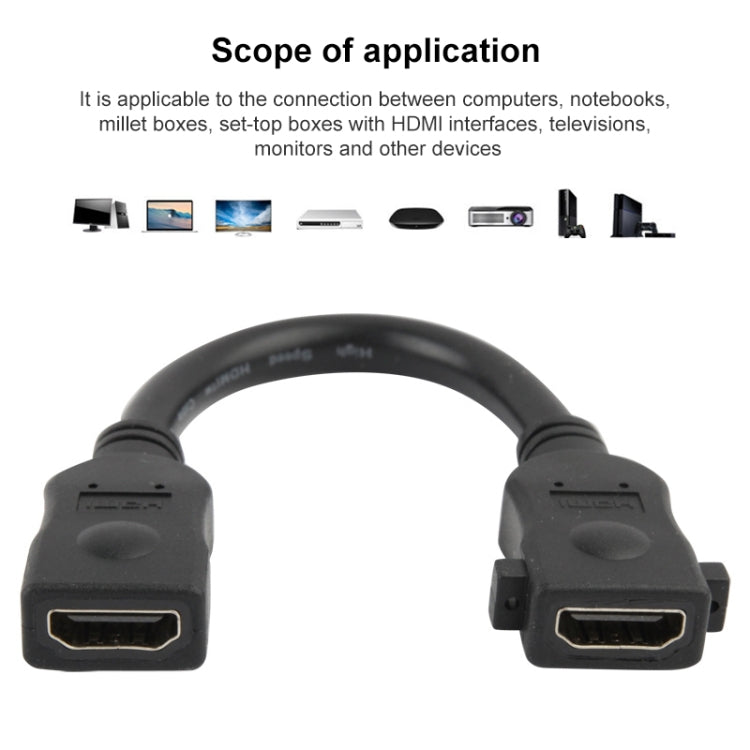 18cm 19 Pin Female to Female HDMI Cable