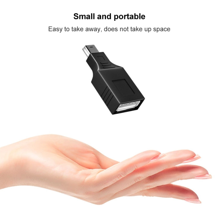 Mini USB Male to USB 2.0 Female Adapter with OTG Function