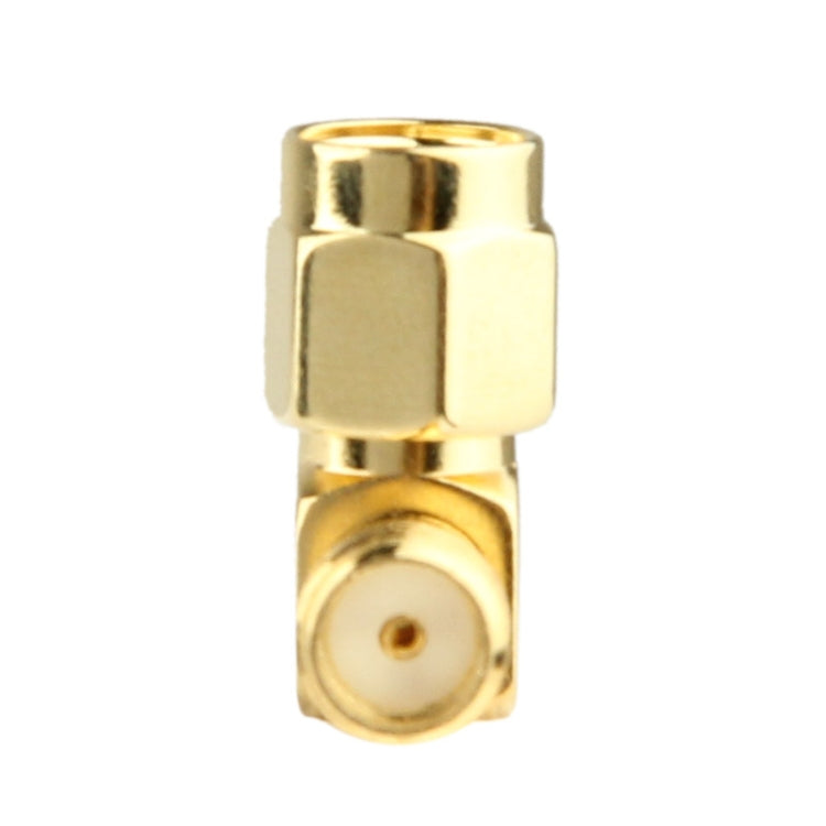 Gold Plated SMA Female to SMA Male Adapter with 90 Degree Angle