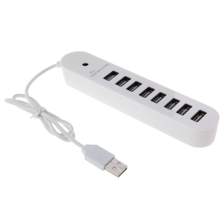 8 Ports USB 2.0 Portable Oval Hub, Length: 50cm