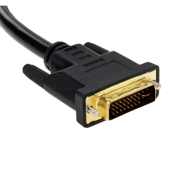 30cm DVI 24+5 Pin Male to 2 VGA Female Splitter Cable