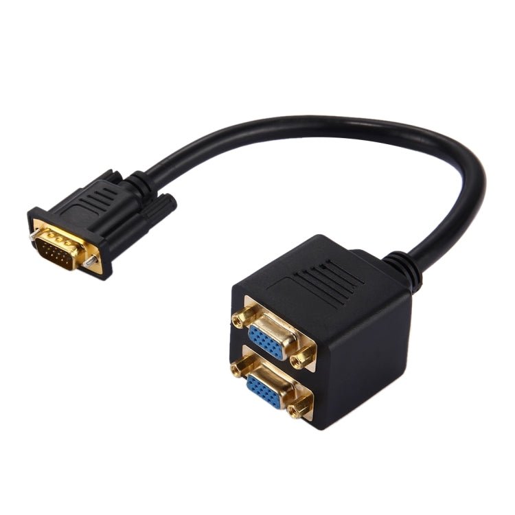 30cm VGA Male to 2 VGA Female Splitter Cable