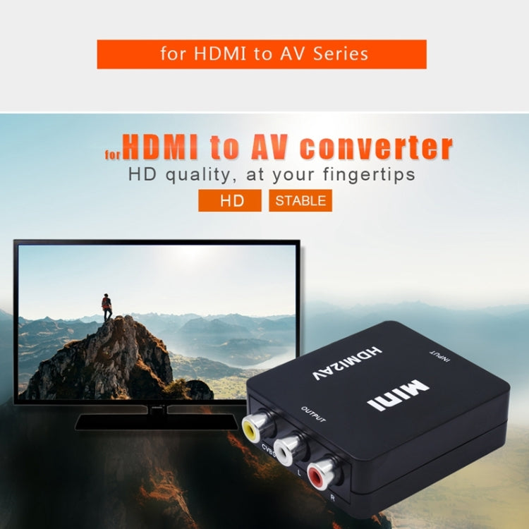 VK-126 Mini HD HDMI to AV/CVBS Video Converter Adapter