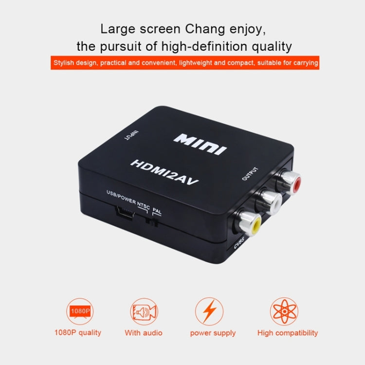 VK-126 Mini HD HDMI to AV/CVBS Video Converter Adapter