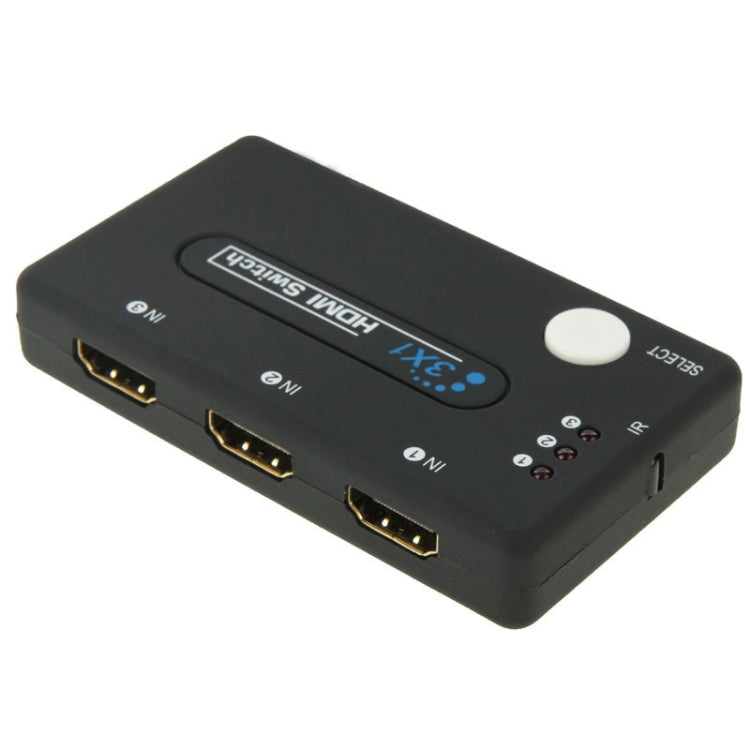 Mini 3x1 HD 1080P HDMI V1.3 Selector with Remote Control for HDTV / STB/ DVD / Projector / DVR