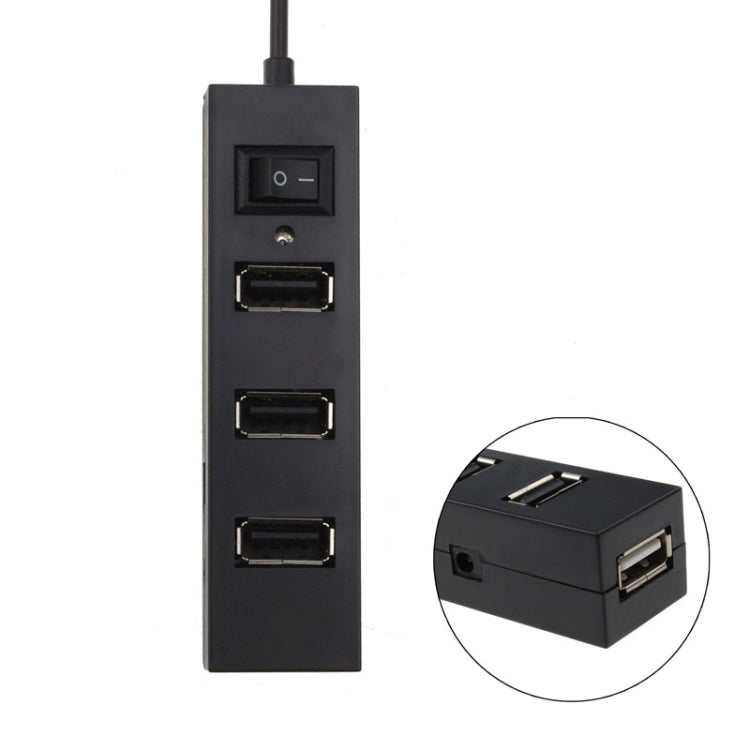 4 Ports USB HUB 2.0 USB Splitter Adapter with Switch