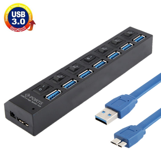 7 Ports USB 3.0 HUB, Super Speed 5Gbps, Plug and Play, Support 1TB