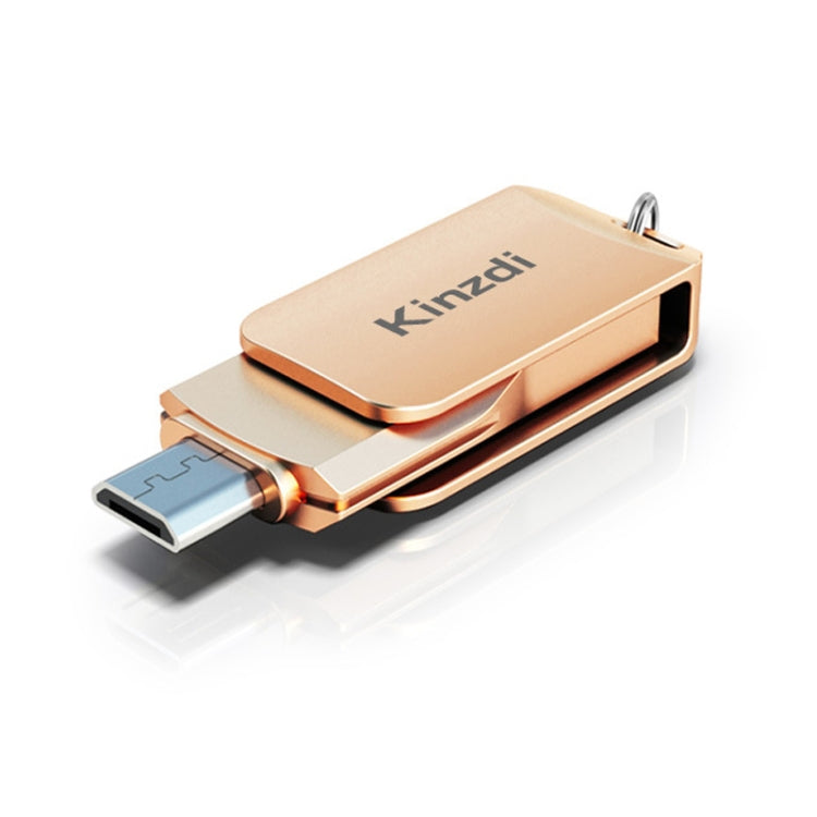 Kinzdi 128GB USB + Type-C Interface Metal Twister Flash Disk V8