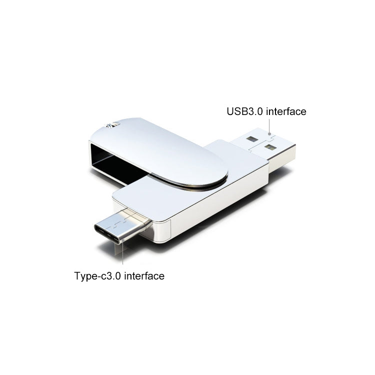 Kinzdi 128GB USB 3.0 + Type-C 3.0 Interface Metal Twister Flash Disk V11