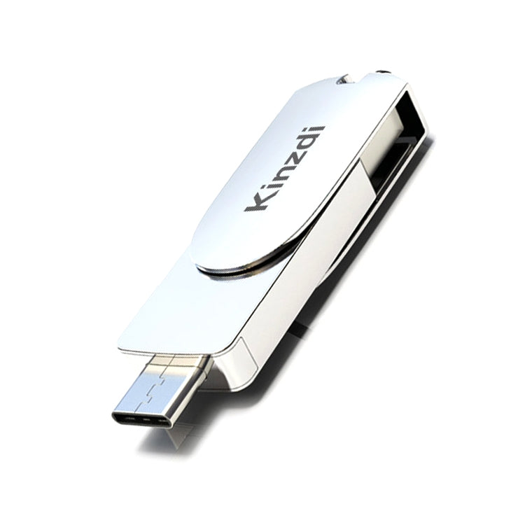 Kinzdi 128GB USB 3.0 + Type-C 3.0 Interface Metal Twister Flash Disk V11