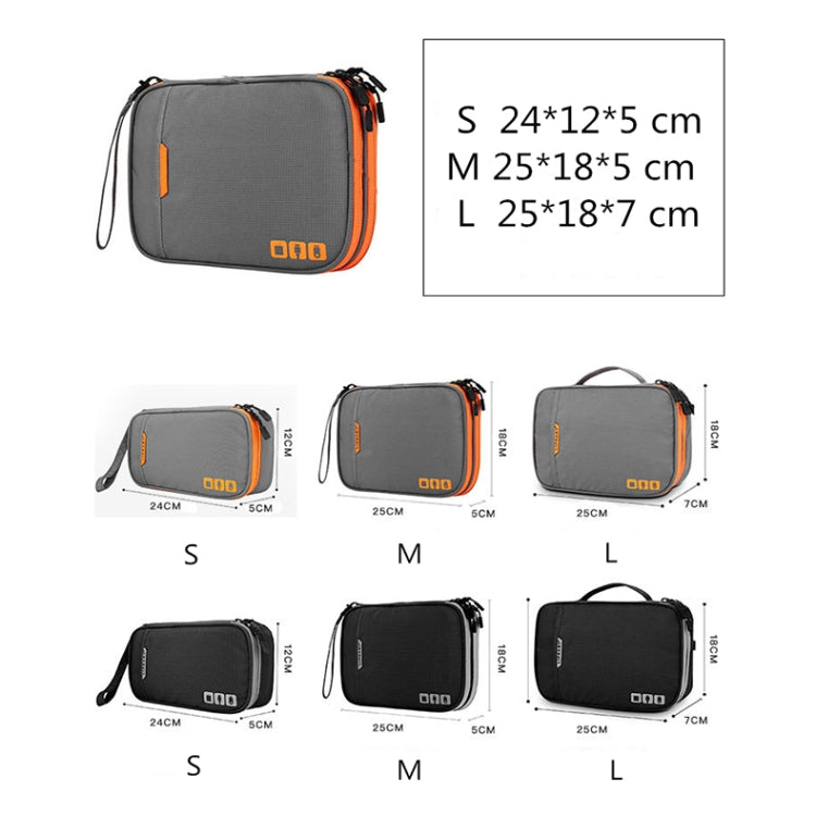 Multi-functional Headphone Charger Data Cable Storage Bag Portable Power Pack, Size: S, 24 x 12 x 5cm