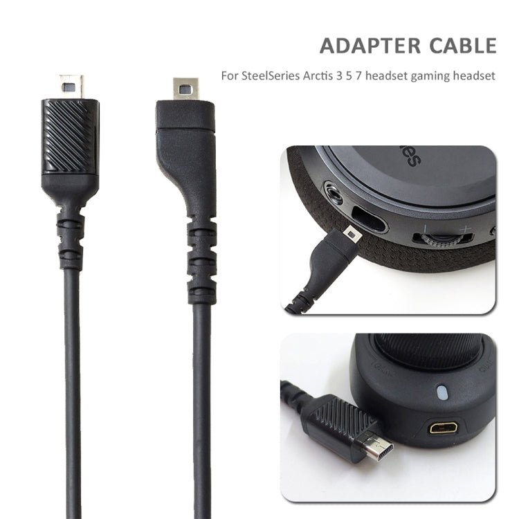 ZS0167 Sound Card Connecting Cable + Adapter Cable for Steelseries Arctis 3 5 7 Headphones