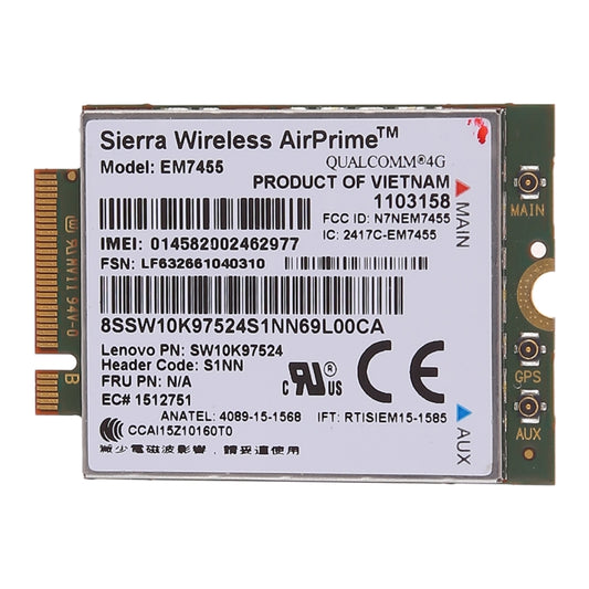 EM7455 Sierra Wireless FDD/TDD LTE Cat6 4G Module, 4G CARD for Lenovo laptop ThinkPad P50 P50S P40 Yoga L460 T460 T460P T460S