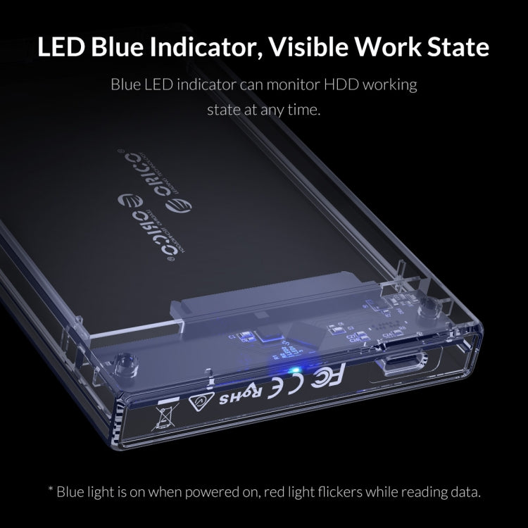 Transparent Series 2.5 inch 10Gbps Hard Drive Enclosure with Stand