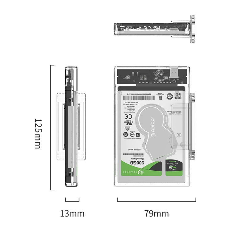 Transparent Series 2.5 inch 10Gbps Hard Drive Enclosure with Stand