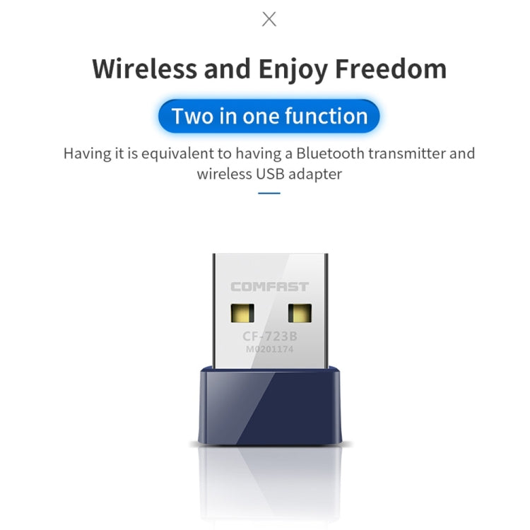 COMFAST CF-723B Mini 2 in 1 USB Bluetooth WiFi Adapter 150Mbps Wireless Network Card Receiver