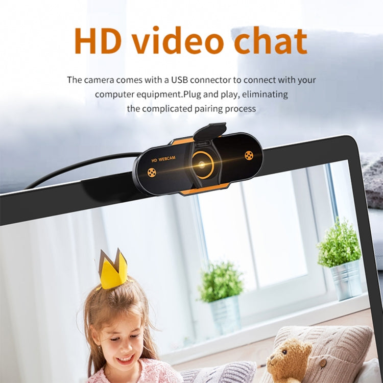 312 1080P HD USB 2.0 PC Desktop Camera Webcam with Mic, Cable Length: about 1.3m