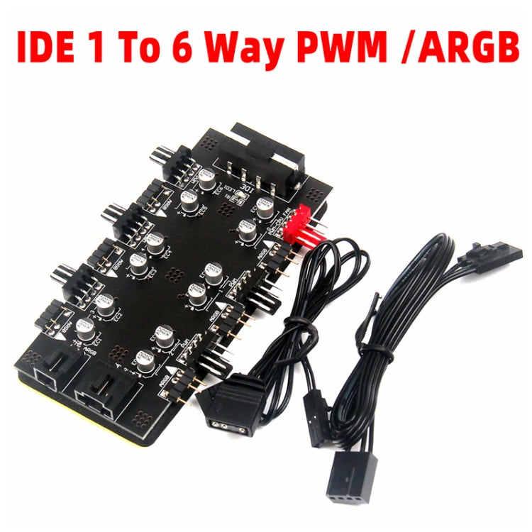 1 to 6 PWM / ARGB HUB Extender IDE Interface