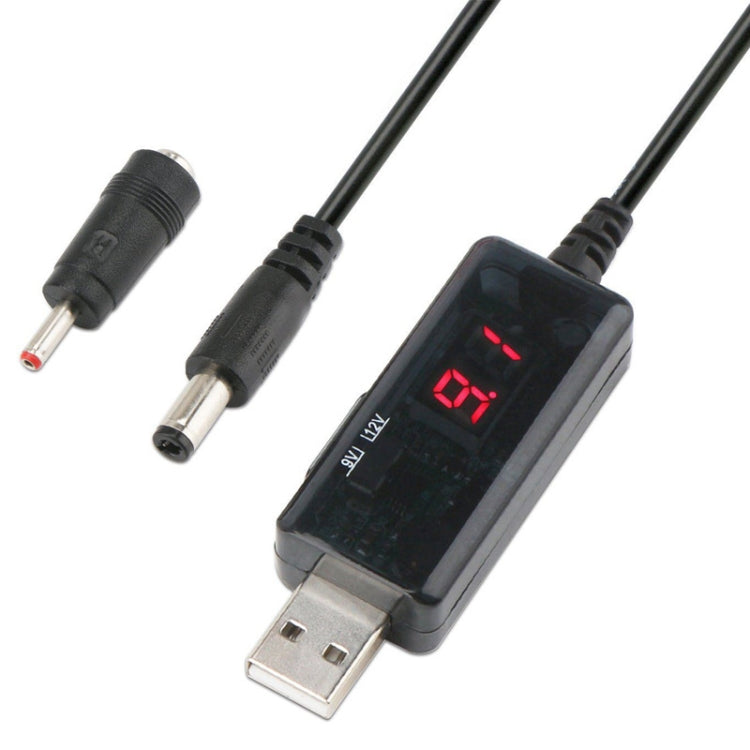 KWS-912V USB Boost Converter DC 5V to 9V 12V Converter Cable + 3.5x1.35mm Plug Set