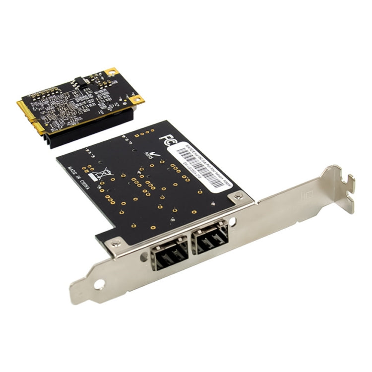 ST7243 MiniPCI-E Dual Interface Fiber Gigabit Fiber Optic SFP Server Network Card