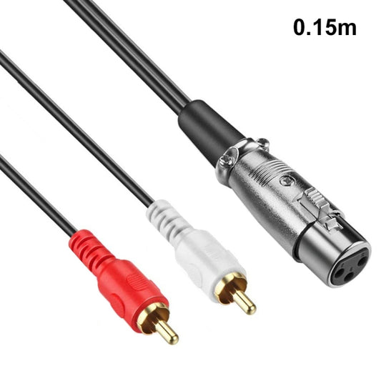 JUNSUNMAY 2 RCA Male to XLR Female Stereo Audio Cable