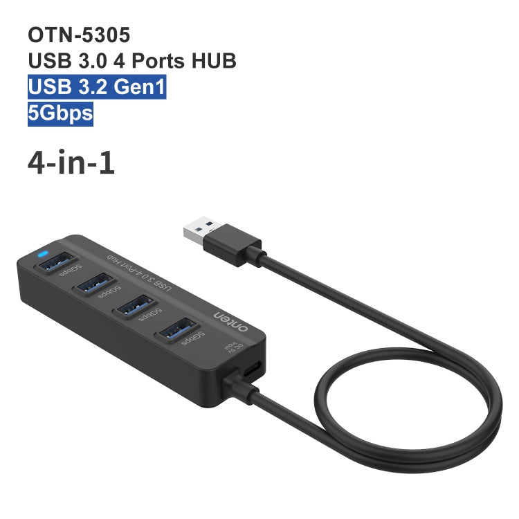 Onten 5305 4 in 1 USB3.0 4-Ports HUB Docking Station