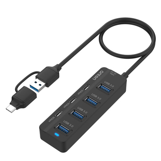 Onten UCA5306 7 in 2 USB3.0 + Type-C 7-Ports HUB Docking Station Support OTG Function