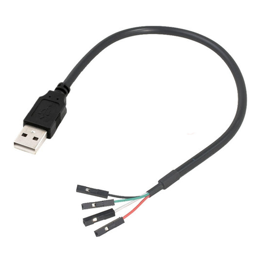 JUNSUNMAY USB 2.0 A to Female 4 Pin Dupont Motherboard Header Adapter Extender Cable, Length: 0.3m