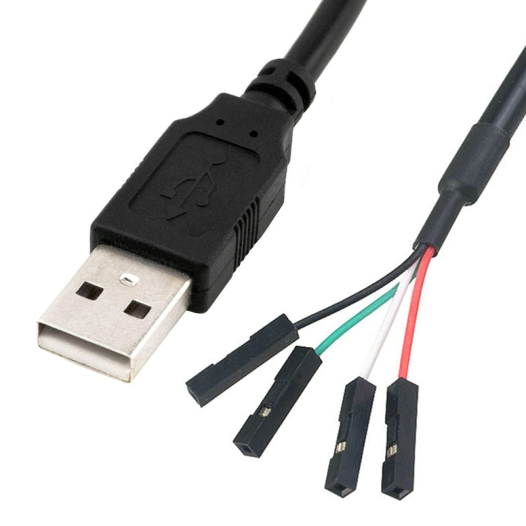 JUNSUNMAY USB 2.0 A to Female 4 Pin Dupont Motherboard Header Adapter Extender Cable, Length: 0.3m