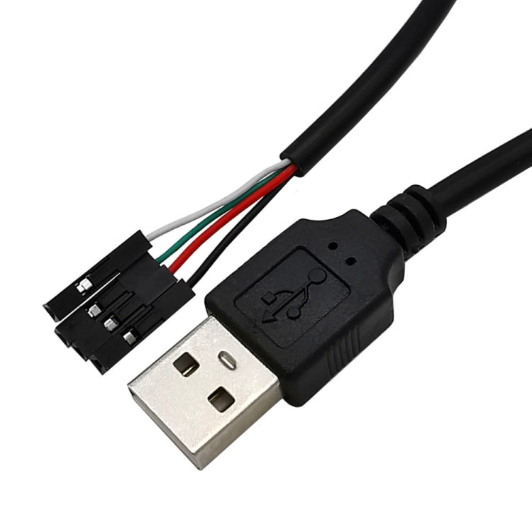 JUNSUNMAY USB 2.0 A to Female 4 Pin Dupont Motherboard Header Adapter Extender Cable, Length: 0.3m