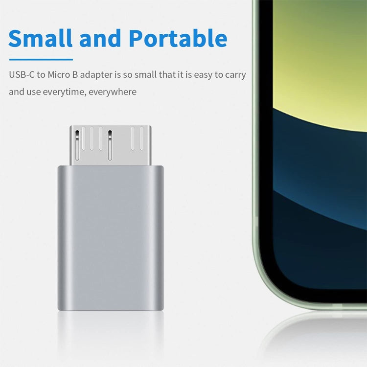 JUNSUNMAY USB-C / Type-C Female to Male USB 3.0 Micro B Adapter Converter