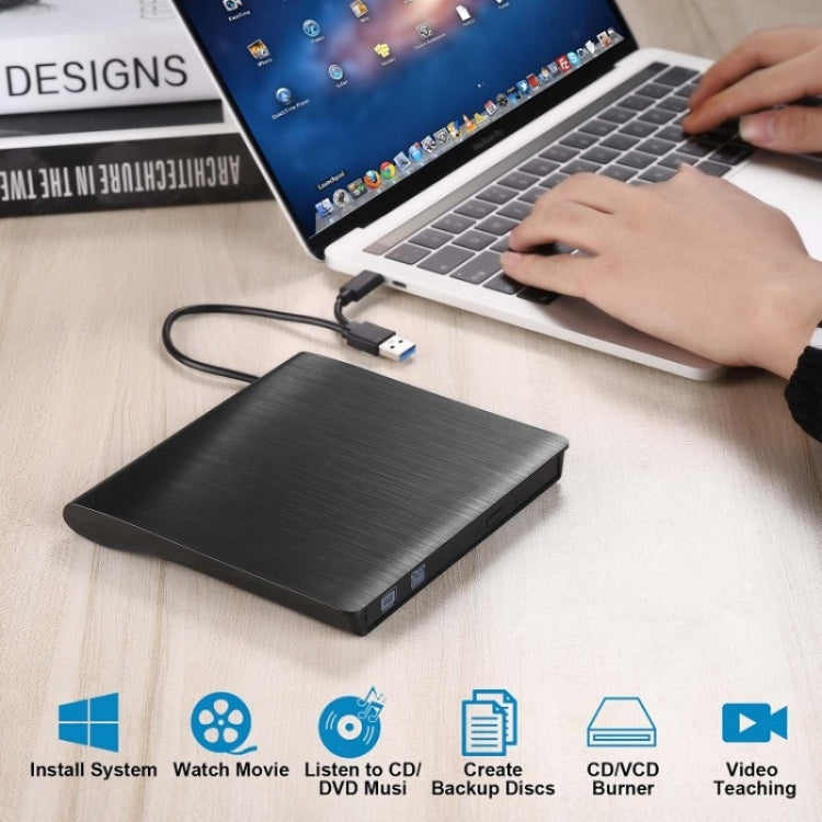 BT638 Notebook Desktop External USB 3.0 Portable CD Player CD-RW Optical Drive Burner