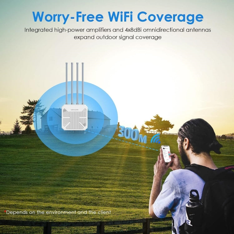 WAVLINK WN573HX1 WiFi 6 AX1800 IP67 Waterproof Outdoor Dual Band Wireless WiFi Routers