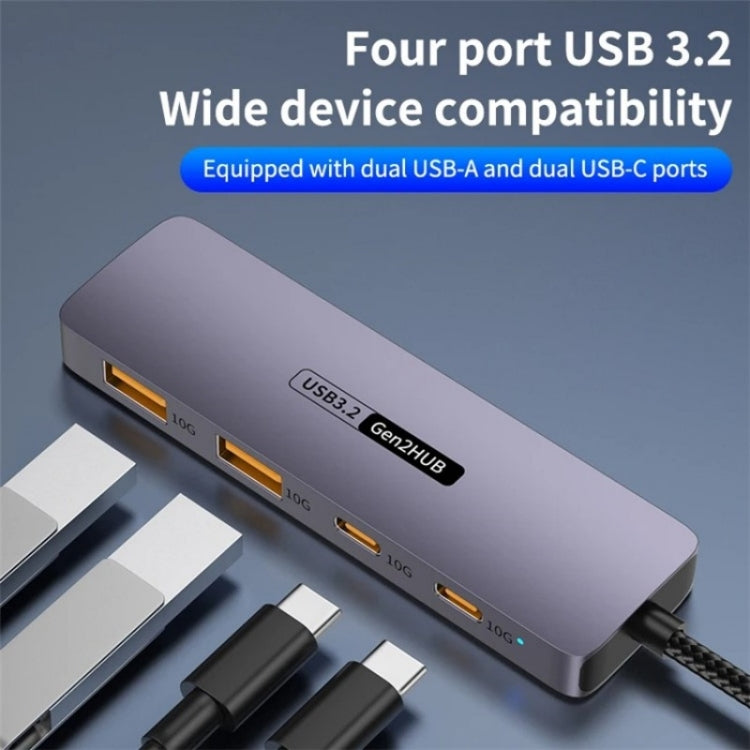 T-508 4-in-1 Type-C Docking Station USB 3.2 Hub Notebook Tablet Smartphone Splitter Converter