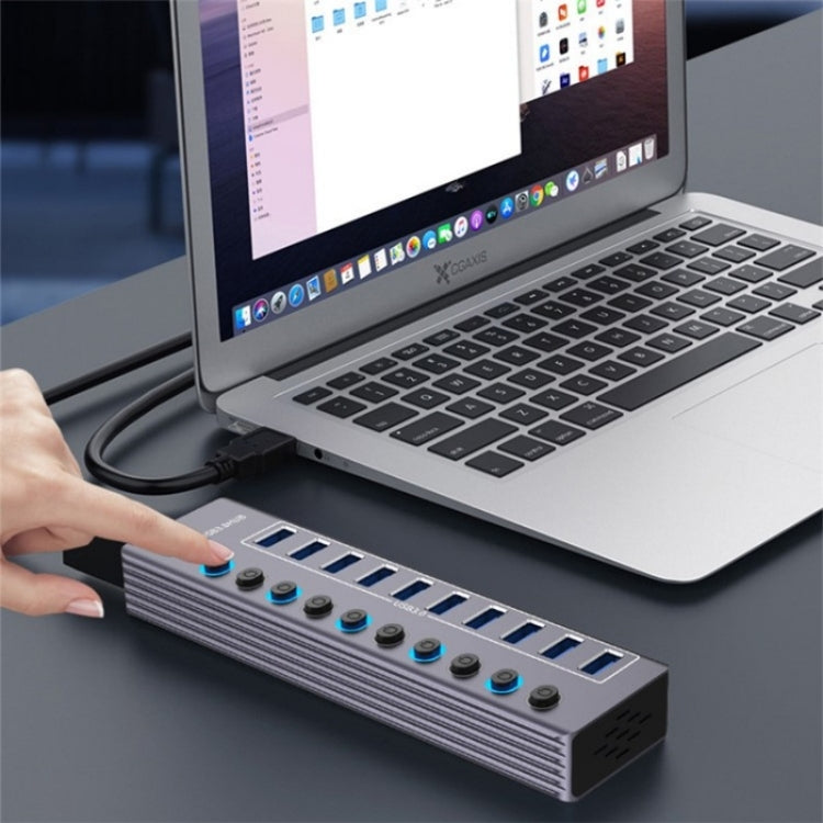 U310 10-in-1 USB 3.0 Extension HUB USB Power Charging Station with Individual Switch