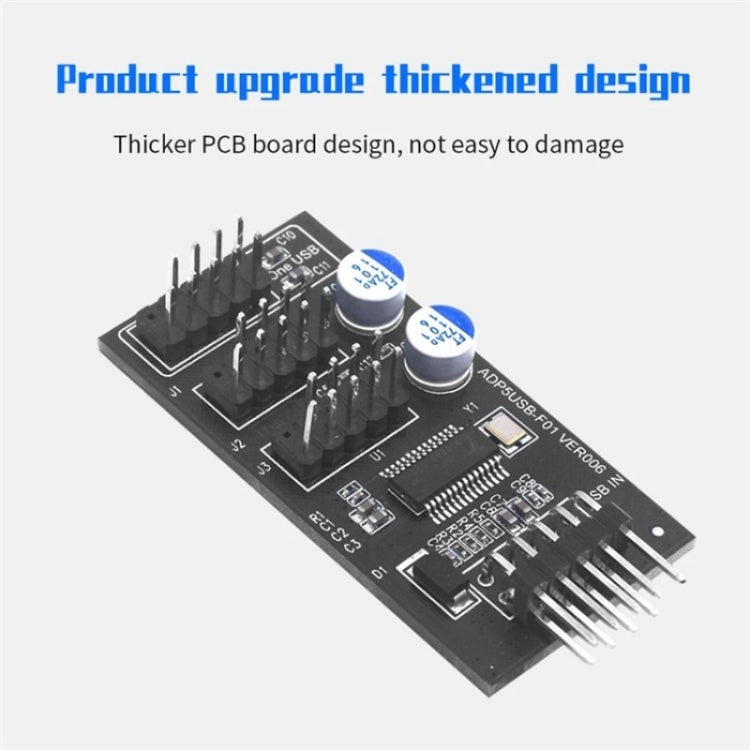 YNS-02 Extension Cable Card Motherboard USB 2.0 9-pin to 3x 9-pin Adapter