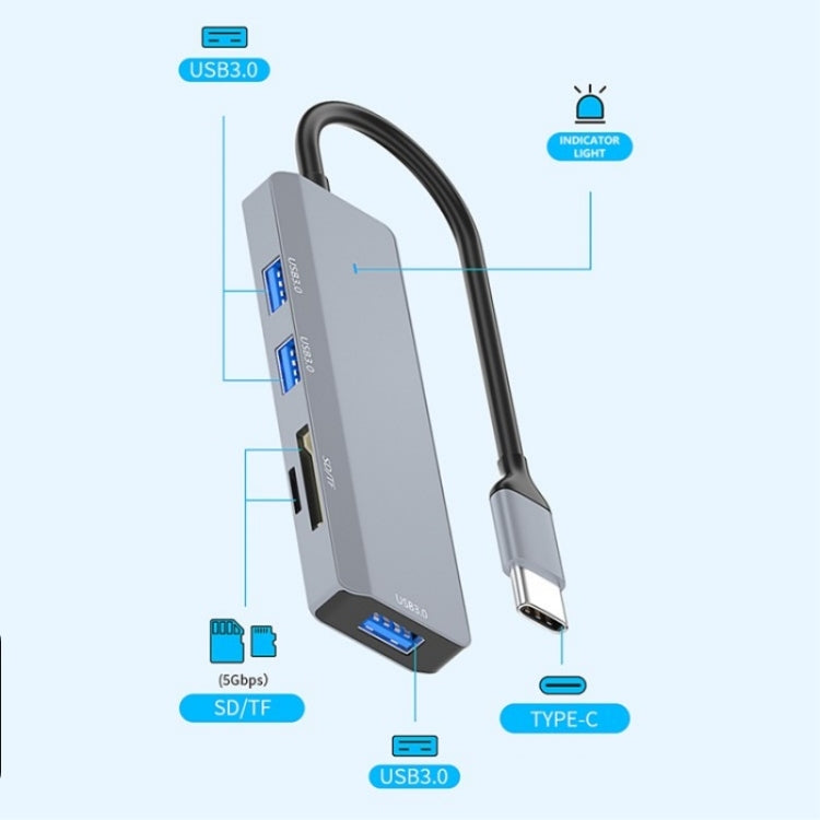 ADS-310C HUB Expansion Converter USB-C / Type-C to 3 x USB 3.0 + 2 x Card Reader Slots