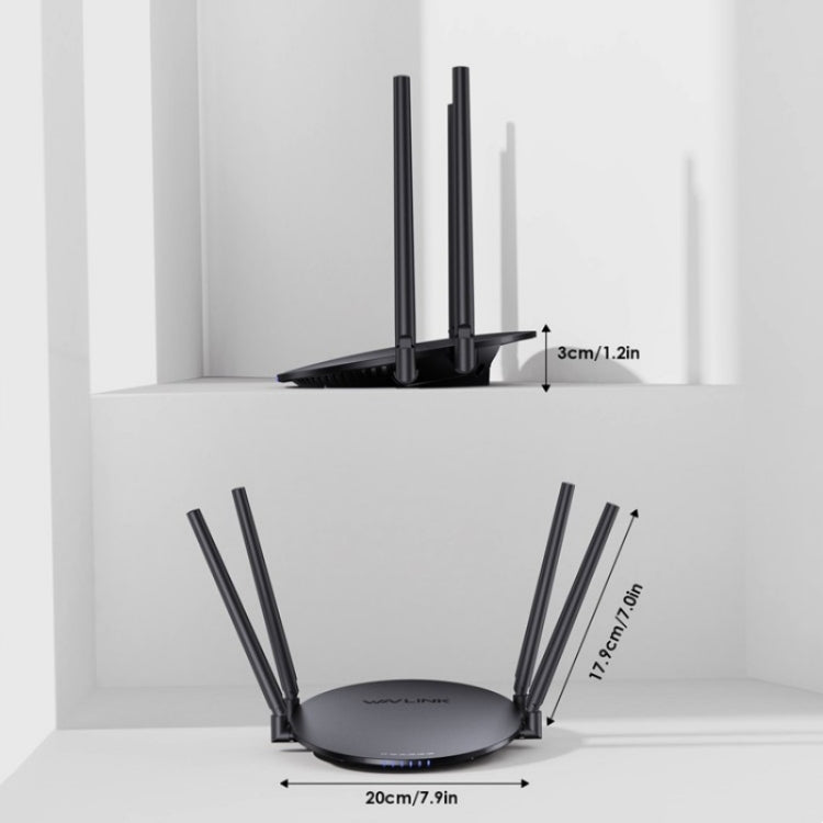 WAVLINK WN530G3 4x 5dBi Foldable Antenna AC1200 Dual Band Wireless Repeater Router