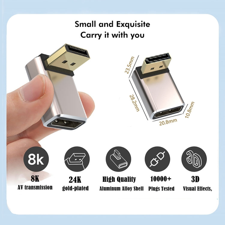 JUNSUNMAY 8K 60Hz PD1.4 Male Displayport to Female Displayport Adapter Converter