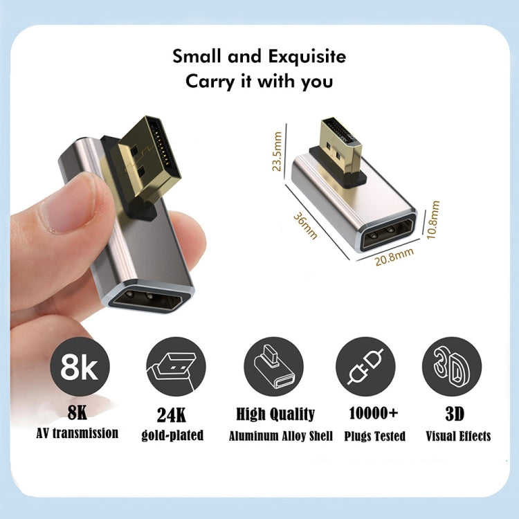 JUNSUNMAY 8K@60Hz PD1.4 Male Displayport to Female Displayport Adapter Converter